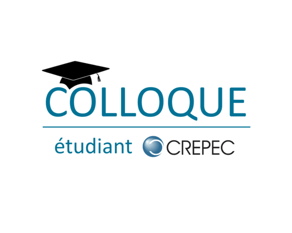 Logo du colloque étudiant CREPEC avec un petit chapeau de graduation.